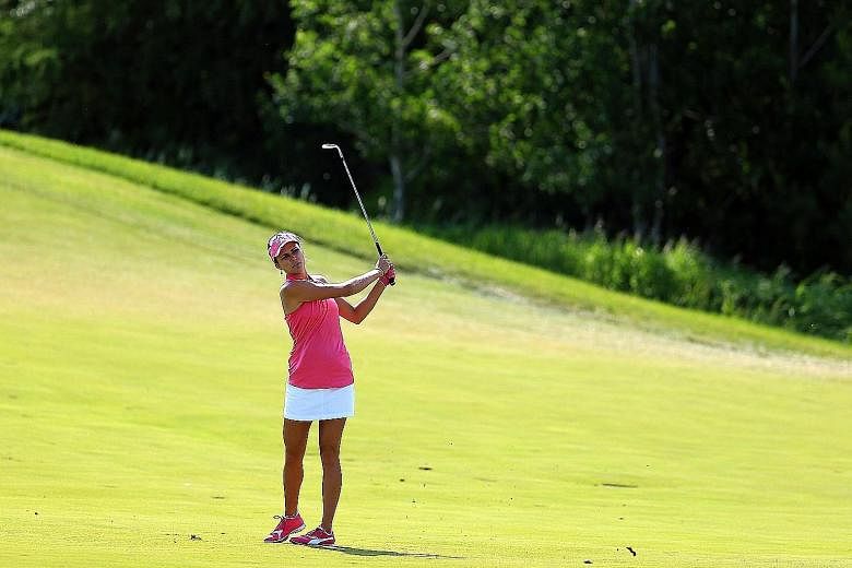 Lexi Thompson of the United States during the third round of the Manulife LPGA Classic at Whistle Bear Golf Club. She said consistency was the key to her performance as her five-under 67 gave her a one-stroke lead.
