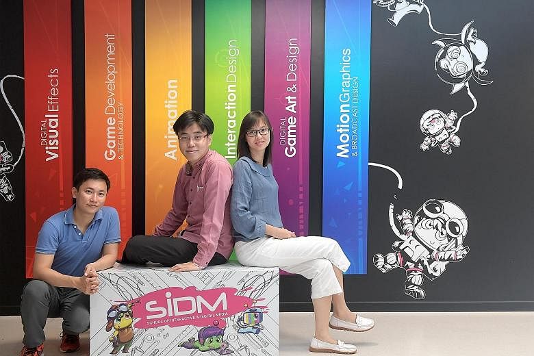 (From left) Mr Keith Tay and Mr Joseph Zen Tay and his wife Valencis Lo. Together, they and third brother Jed and his wife offer internships to NYP students and mentor them. Mr Joseph Tay, who runs Elzeno Advisory with his wife, also goes back to the