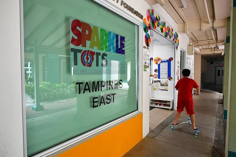 The contract infant care assistant detained under the Internal Security Act worked at the PCF Sparkletots Preschool at Block 385, Tampines Street 32.