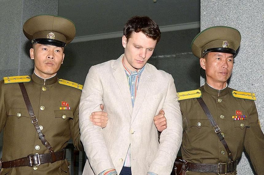 Student Otto Warmbier is said to have fallen into a coma after his trial in March last year after taking a sleeping pill.