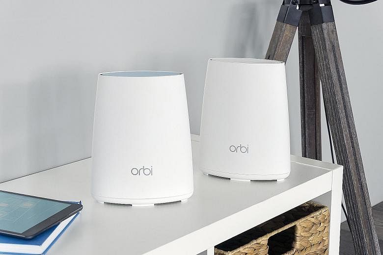 The Netgear Orbi, which comes as a pair (a router and a satellite), has a dedicated Wi-Fi band between its two units, a feature that helps it achieve better performance and coverage.