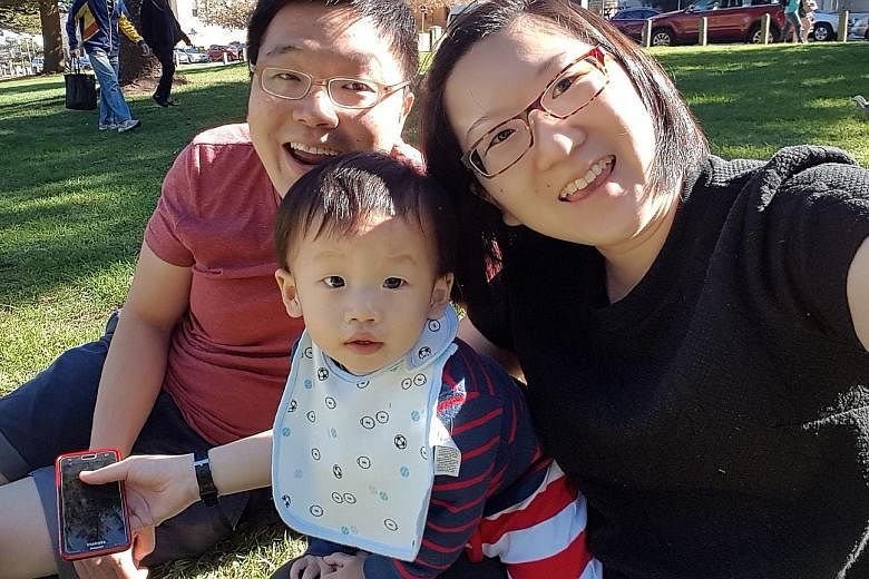 Mr Tan Wei Yi and his wife Stacy restrict screen time for their 16-month-old son, John, but he can watch videos at his grandparents’ house when they are at work. 