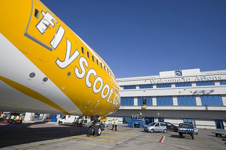 Scoot's inaugural flight to the Greek capital arrived at Athens International Airport yesterday.