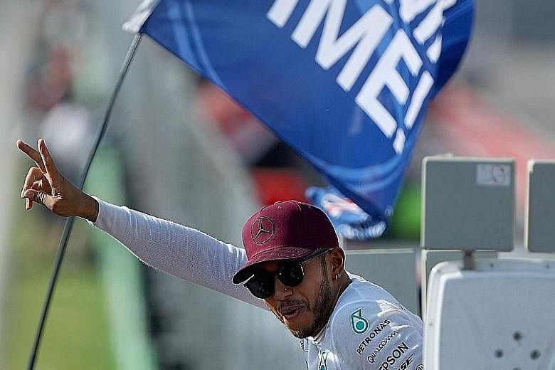 Lewis Hamilton acknowledging his fans after winning the Canadian Grand Prix in Montreal on June 11. The Briton intends to keep up the winning momentum by winning his first Azerbaijan race this weekend.