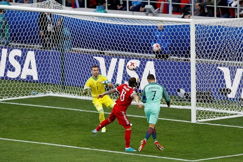 Cristiano Ronaldo heading home the only goal of the match as Portugal won their first match at the Confederations Cup, beating hosts Russia 1-0 on Wednesday. The Portuguese captain set up the opening goal in his side's earlier match, against Mexico, 