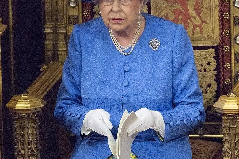 Queen Elizabeth II's hat at Parliament's opening on Wednesday set Twitter alight as it resembles the EU flag.