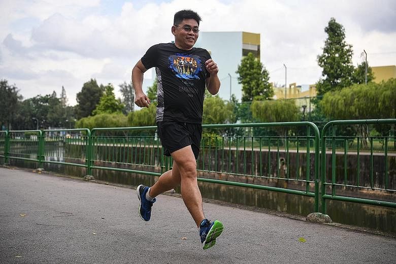 Mr Sunny Tan, 41, started taking running seriously during national service. He ran his first marathon when he was 26.