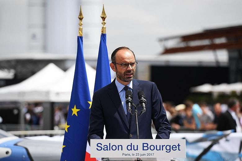 French Prime Minister Edouard Philippe (above) co-wrote In The Shadows with fellow right-wing political insider Gilles Boyer.