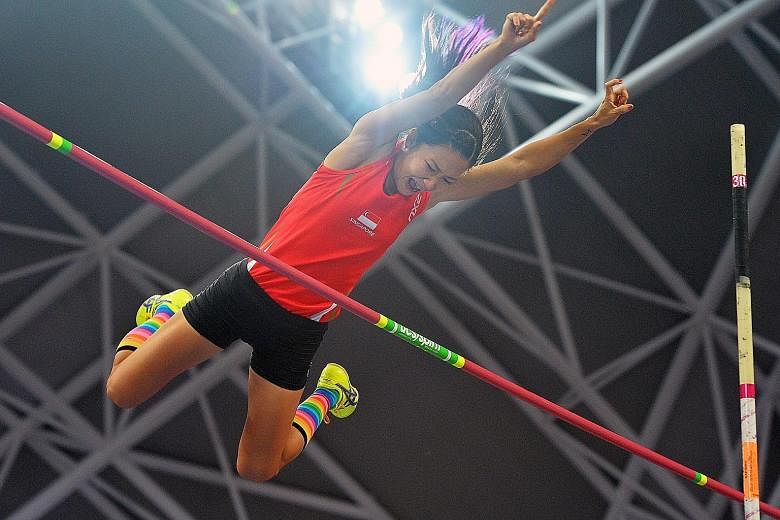 National pole vaulter Rachel Yang will be representing Singapore at the Kuala Lumpur SEA Games from Aug 19-30. She holds the national record of 3.91m in her event.