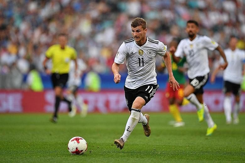 Germany forward Timo Werner impressing at the Confederations Cup. He is pushing for a semi-final starting spot against Mexico.
