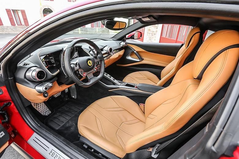 The Ferrari 812 Superfast is a tad larger than its predecessor, the F12berlinetta, but manages to retain the same dry weight of 1,525kg.