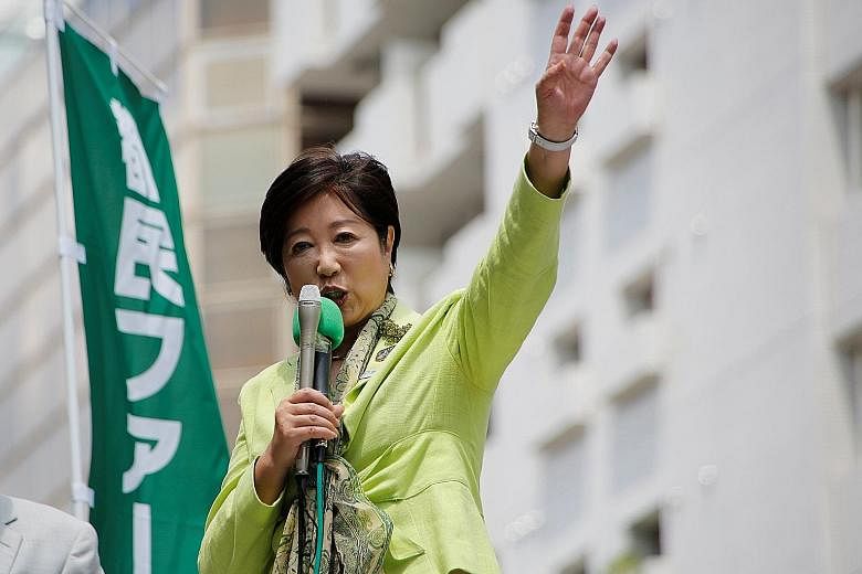Tokyo Governor Yuriko Koike's party and its allies won.