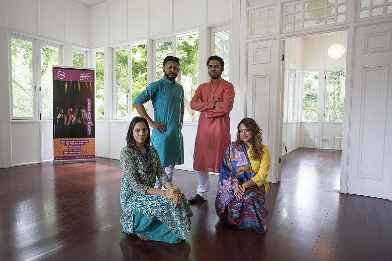 The cast of Lizard On The Wall comprises (from far left) Sharul Channa, Mayur Gupta, Shrey Bhargava and Anvita Gupta.