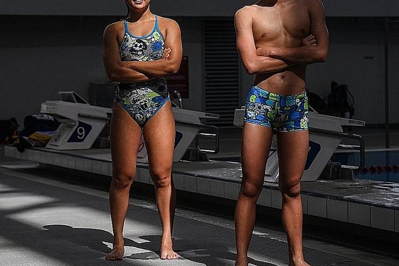 Above: Jamie Koo and Glen Lim are among the 10 local swimmers who will be making their SEA Games debut in August in Kuala Lumpur.