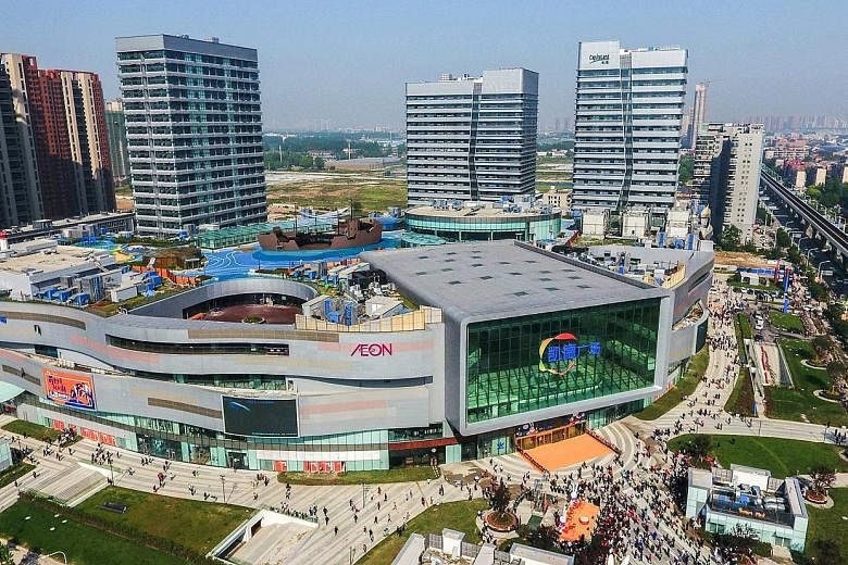 CapitaMall Westgate in Wuhan, China. The complex is one of four integrated developments opened in April by CapitaLand. The property developer has the largest portfolio of integrated developments of any foreign developer in China, it said in a Singapo