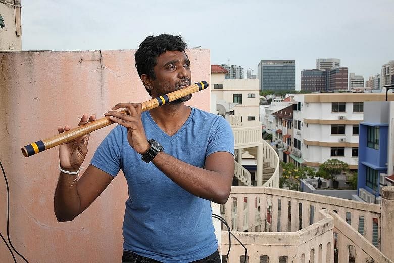 Flute player Raghavendran Rajasekaran and four of his musician friends form Raghajazz, which plays original songs that fit the arrangement and harmonies of jazz, but topped off with Indian classical melodies.
