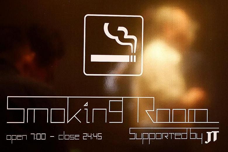 A smoking room supported by Japan Tobacco, which is one-third government-owned and paid the state US$700 million (S$968 million) in dividends in 2015. Tokyo risks being one of the unhealthiest cities to host the Olympics and Paralympics in years.