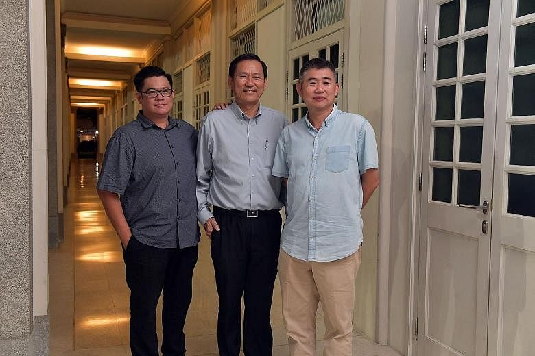 (From left) Mr Raymond Wang, vice-chairman of the diabetes taskforce and member of the Siglap Citizens' Consultative Committee, Mr Lim Teck Lee, Deputy Principal (Academic), ITE College East and Mr Tan Hang Kian, chairman of the Siglap Citizen's Cons
