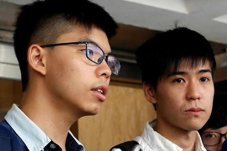 Student leader Joshua Wong is choosing to plead guilty to a contempt of court charge.