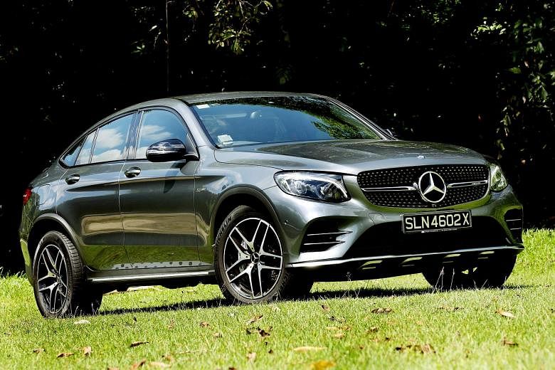 The Mercedes- AMG GLC45 Coupe feels compact at the helm, which enhances its usability in the city.