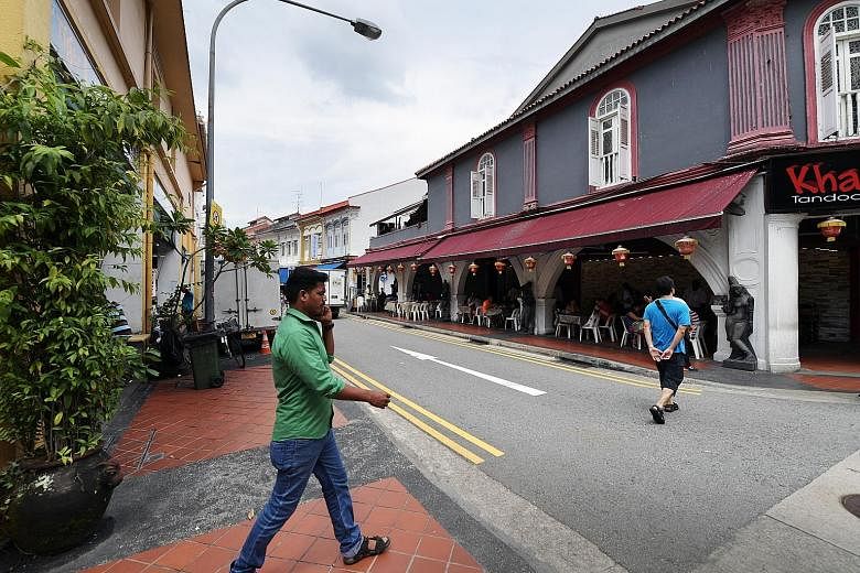 There are stricter controls in the Liquor Control Zones of Little India (left) and Geylang, which are deemed to be places with higher risk of public disorder because of excessive drinking. While residents welcome the increase in safety, businesses th