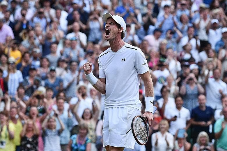 Briton Andy Murray is elated after beating Italy's Fabio Fognini in the third round. The defending champion has made the quarter-finals every year since 2008 and is fancied to take out Benoit Paire in the last 16.