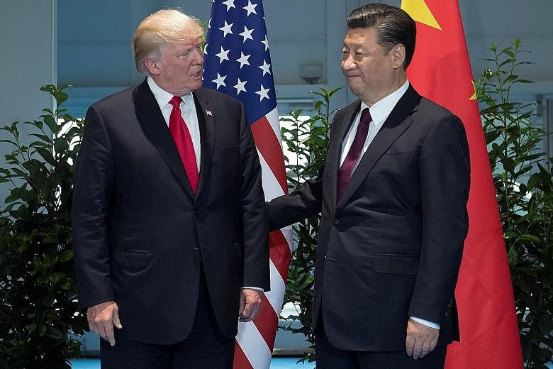US President Donald Trump meeting Chinese President Xi Jinping on the sidelines of the G-20 summit in Hamburg, Germany, last Saturday.