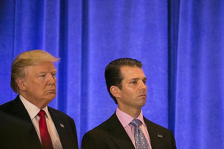 While Mr Donald Trump has been dogged by revelations of meetings between his associates and Russians, the Trump Tower episode is the first such meeting that eldest son Donald Trump Jr is known to have been involved in.