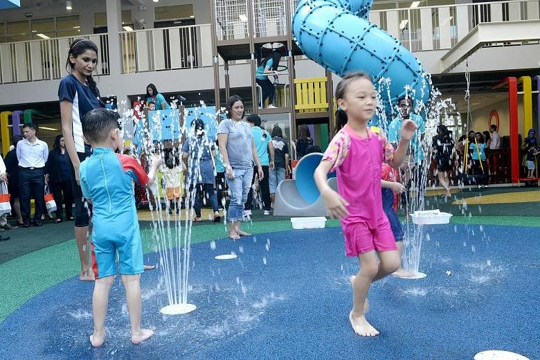 Since NTUC First Campus' My First Skool and the Awwa Early Intervention Centre started operations in Fernvale Link in January and May respectively, their children have had organised play sessions together. They also celebrated Hari Raya Aidilfitri to