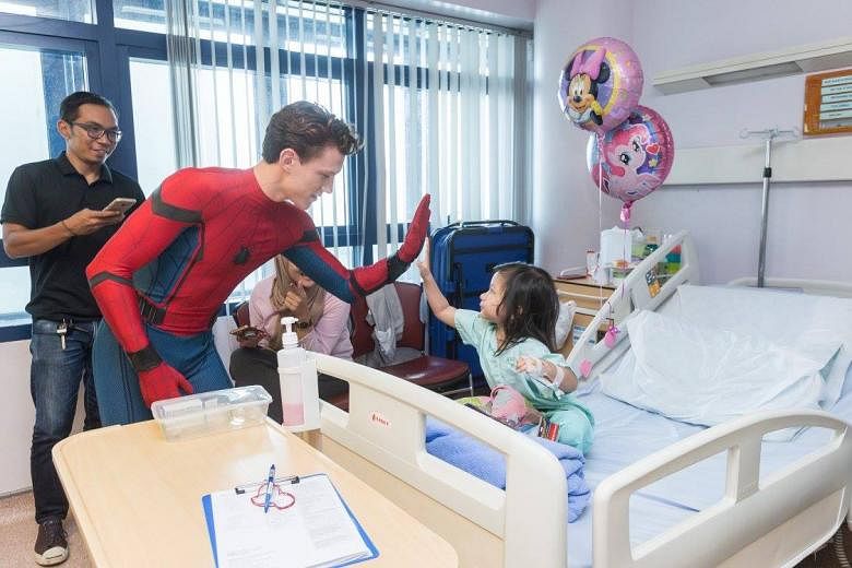When Spider-Man dropped in on KK Hospital | The Straits Times