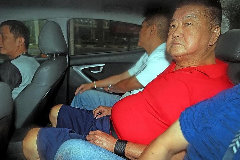 Tan Nam Seng allegedly stabbed his son-in-law, Mr Spencer Tuppani, in Boon Tat Street on Monday. The victim died later in hospital. Tan will be remanded for investigation until July 19.