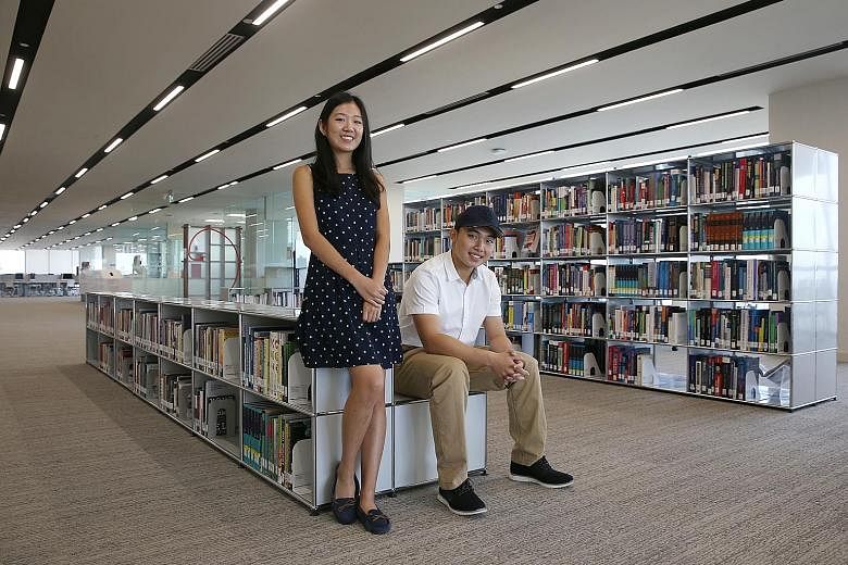Ms Wang Kaiying and Mr Kevin Jerrold Chan, both 19, will start their medical studies at NTU's Lee Kong Chian School of Medicine next month.