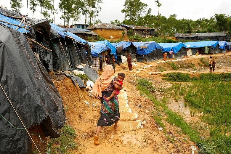 The Kutupalong Makeshift Camp in Cox's Bazar, Bangladesh, which houses thousands of Rohingya who fled fighting in neighbouring Myanmar's Rakhine state.
