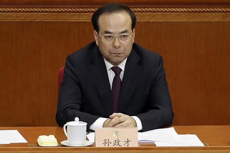 Mr Sun Zhengcai, the Chongqing party boss, was abruptly removed from office last Saturday.