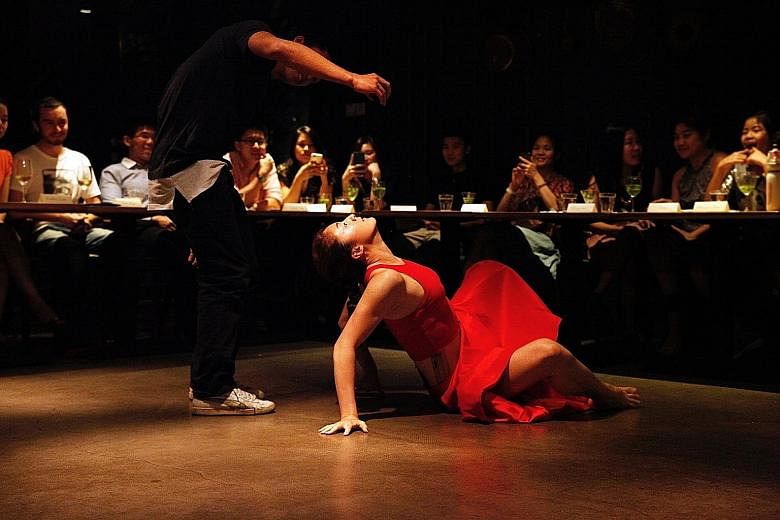 Dancer Naomi Tan performing in a previous edition of Project Plait, which pairs dance with food. This year, the show will be at Jiakpalang Eating House.