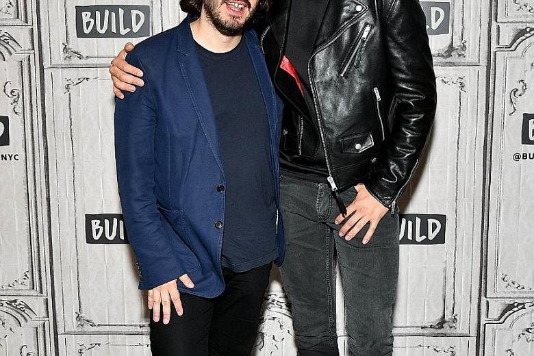 Director Edgar Wright (left) found a fellow music fan in American actor Ansel Elgort, who plays the titular getaway driver in Baby Driver.
