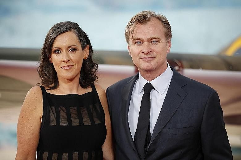 Director Christopher Nolan and his wife Emma Thomas, who, as a co-producer, is a key member of his crew.