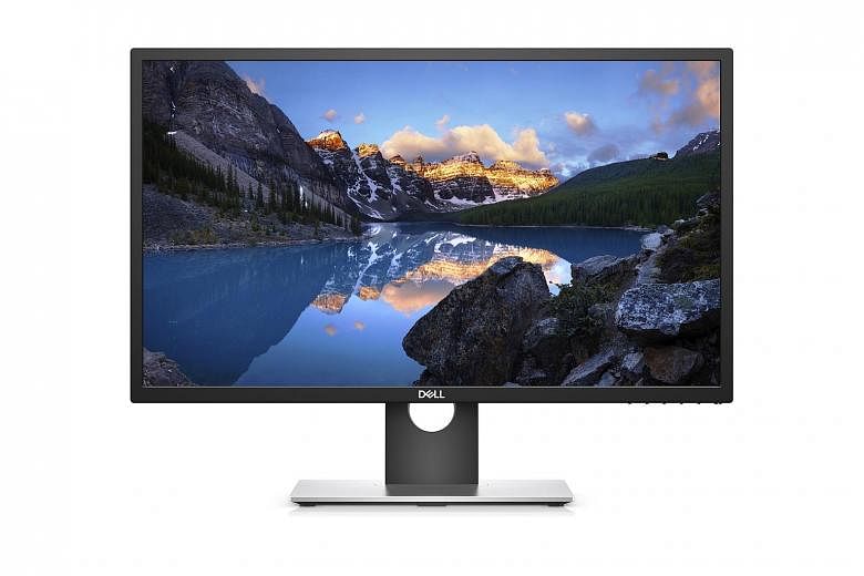 The Dell UP2718Q offers a good amount of physical adjustment. The monitor can swivel left or right up to 45 degrees. Its screen can be pivoted from landscape to portrait mode.