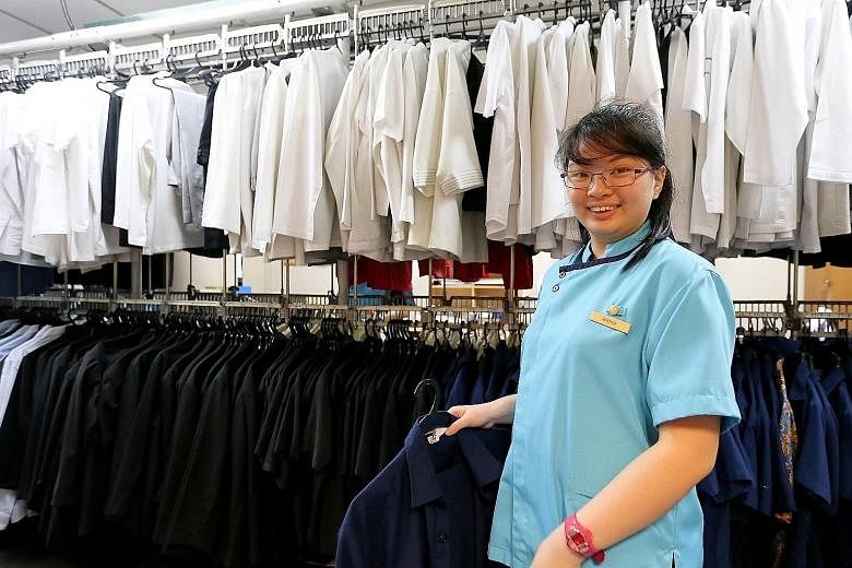 Pan Pacific Hotel guest service agents Noramira Mohd Amin (above) and Brenda Tay Wan Ying, who both have intellectual disabilities, say their work has helped them grow in confidence.