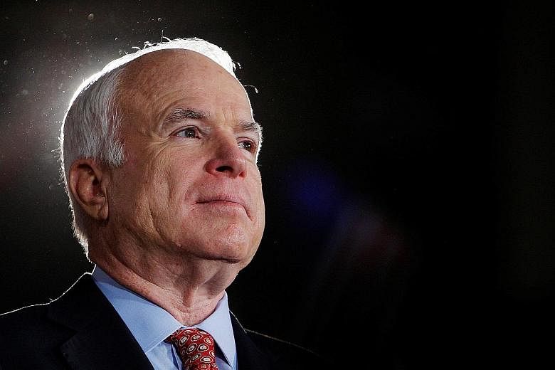 Mr John McCain was diagnosed with brain cancer after doctors removed a blood clot above his left eye, his office said.