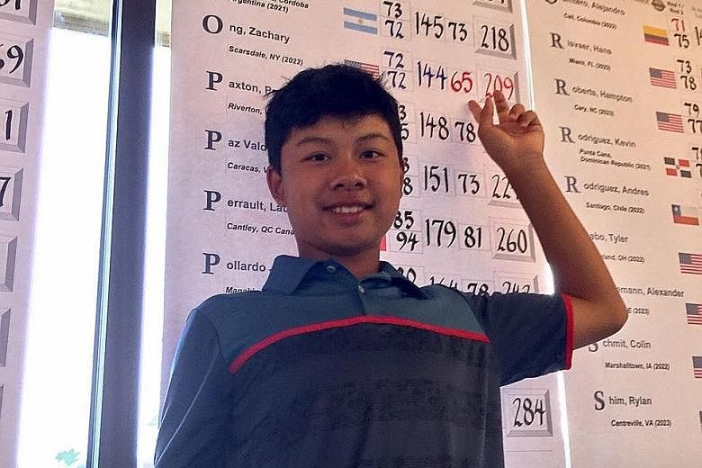 Singapore's Zachary Ong taking pride in his first bogey-free round in a competition - a seven-under 65 at the PGA National Resort & Spa.