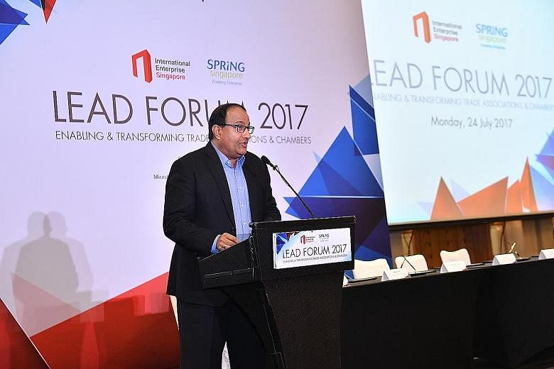 Minister for Trade and Industry (Industry) S. Iswaran yesterday also announced a call for proposals for trade associations and chambers to work together.