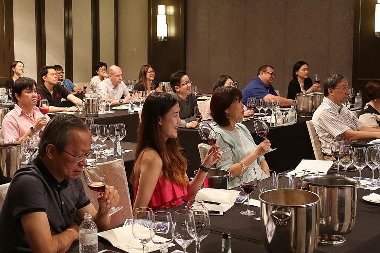 Participants at the masterclass were taught wine terminology and how to identify a wine which has ageing potential.