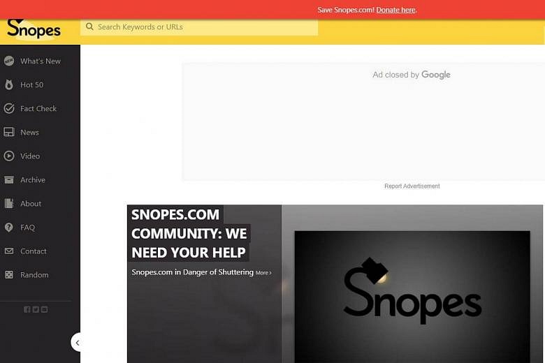 Fact-checking Site Snopes, Touted To Be The Oldest Such Site, Pleads ...