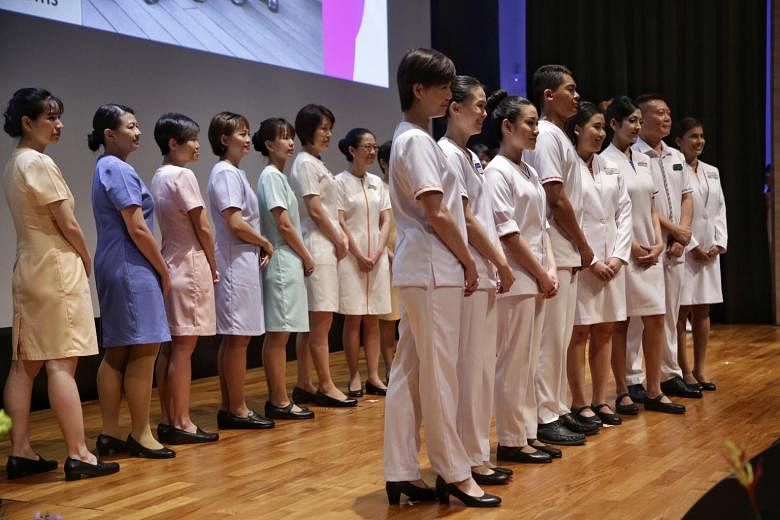 All-White Uniform Look for SingHealth Nurses - SingHealth