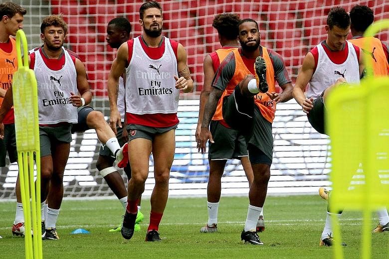 French international striker Olivier Giroud and compatriot Alexandre Lacazette will be directly competing with one another for a starting spot as Arsenal's main man up front.