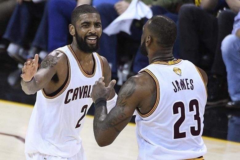 Cleveland Cavaliers stars Kyrie Irving and LeBron James may not be team-mates soon but James does not appear to back a report that he is "eager" to see the guard go.