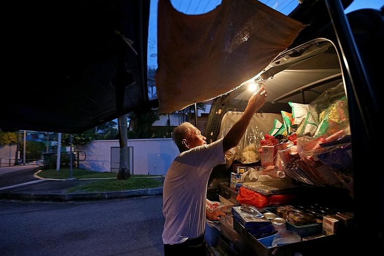 Mr Foo Kee See, also known as "Uncle Bread", who sold provisions from his van for 55 years in Serangoon Gardens and Seletar Hills Estate, was featured in the Home In Focus series in The Straits Times on Jan 9 this year.