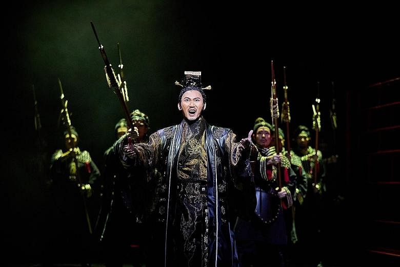 George Chan as Emperor Qin Shi Huang in The Great Wall: One Woman's Journey.
