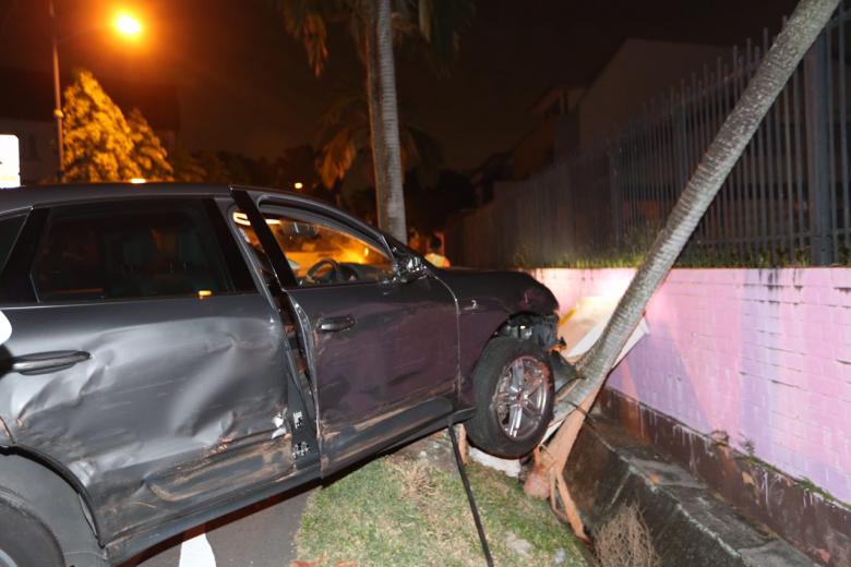 Porsche crashes into tree and power box in Serangoon Gardens, causing ...